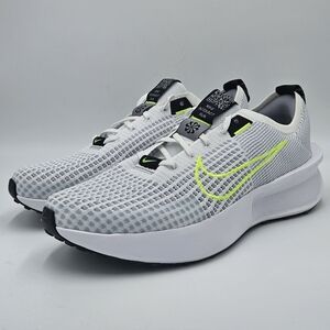 Nike Interact Run Flyknit 'White Volt' Mens sz 10.5 NIB FD2291-100